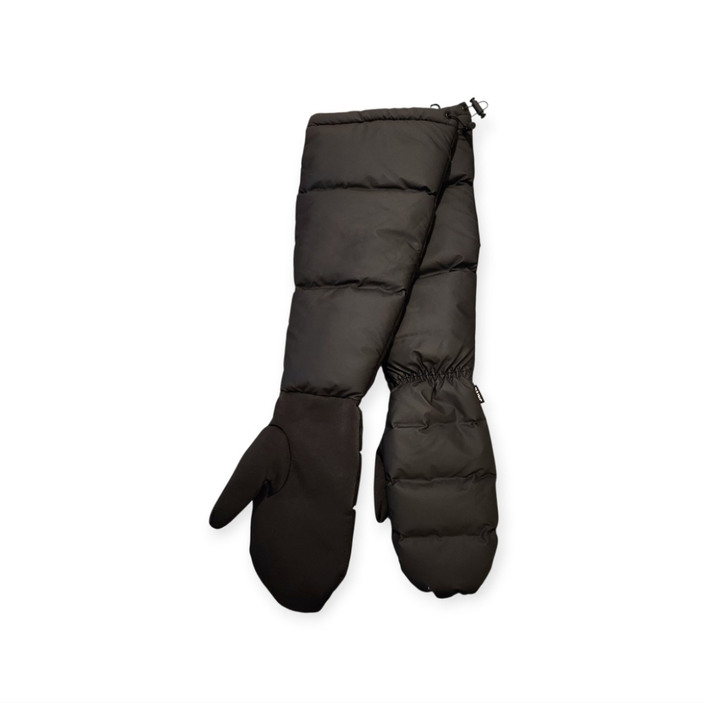 NWT Rains Elbow Length Long Waterproof Alta Vision Black Puffer Mittens